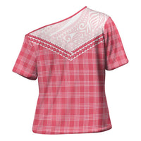 Aloha Hawaii Cowboys Paniolo Cross Shoulder Shirt Rose Palaka LT7 - Polynesian Pride