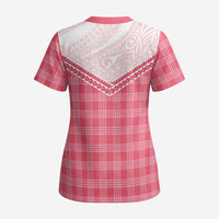 Aloha Hawaii Cowboys Paniolo Scrub Top Rose Palaka LT7 - Polynesian Pride