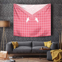Aloha Hawaii Cowboys Paniolo Tapestry Rose Palaka LT7 Pink - Polynesian Pride
