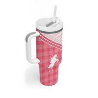 Aloha Hawaii Cowboys Paniolo Tumbler With Handle Rose Palaka LT7 - Polynesian Pride