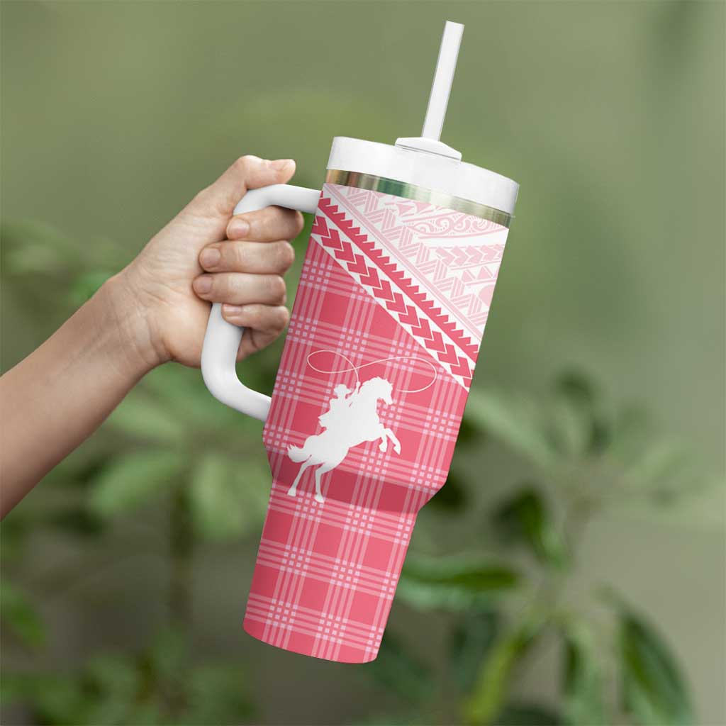 Aloha Hawaii Cowboys Paniolo Tumbler With Handle Rose Palaka LT7 - Polynesian Pride