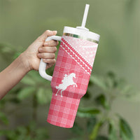 Aloha Hawaii Cowboys Paniolo Tumbler With Handle Rose Palaka LT7 - Polynesian Pride