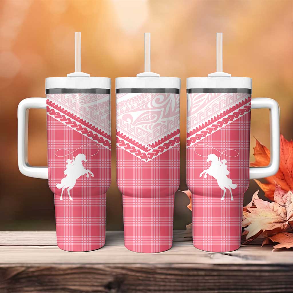 Aloha Hawaii Cowboys Paniolo Tumbler With Handle Rose Palaka LT7 - Polynesian Pride