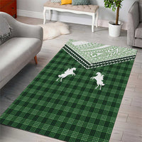 Aloha Hawaii Cowboys Paniolo Area Rug Forest Green Palaka LT7 - Polynesian Pride