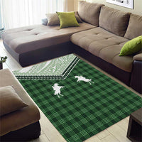 Aloha Hawaii Cowboys Paniolo Area Rug Forest Green Palaka LT7 - Polynesian Pride