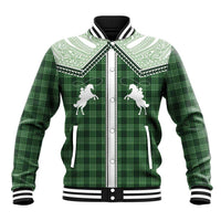 Aloha Hawaii Cowboys Paniolo Baseball Jacket Forest Green Palaka LT7 Unisex Dark Green - Polynesian Pride