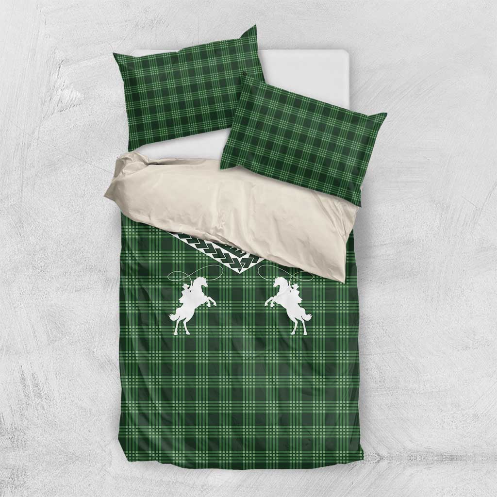 Aloha Hawaii Cowboys Paniolo Bedding Set Forest Green Palaka LT7 US Twin 172cm x 218cm Dark Green - Polynesian Pride