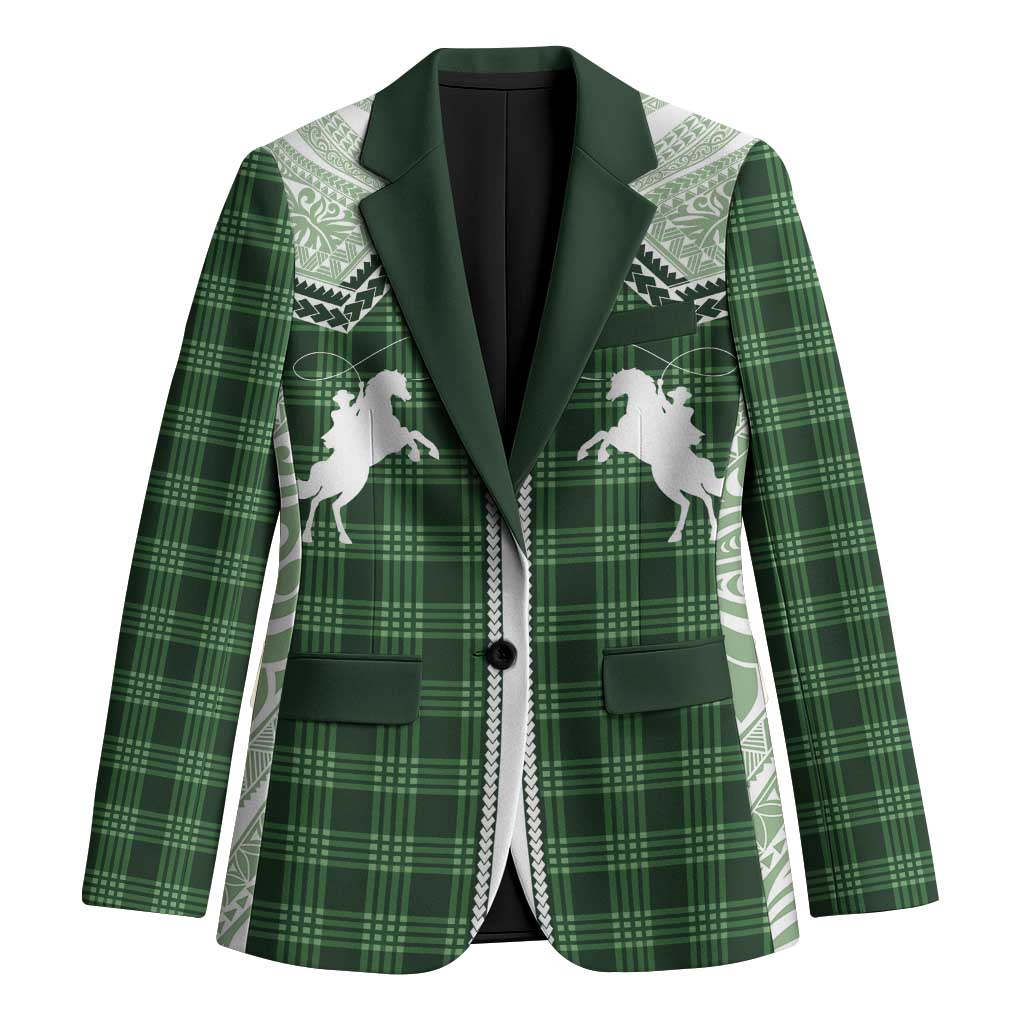 Aloha Hawaii Cowboys Paniolo Blazer Forest Green Palaka LT7 Unisex Dark Green - Polynesian Pride