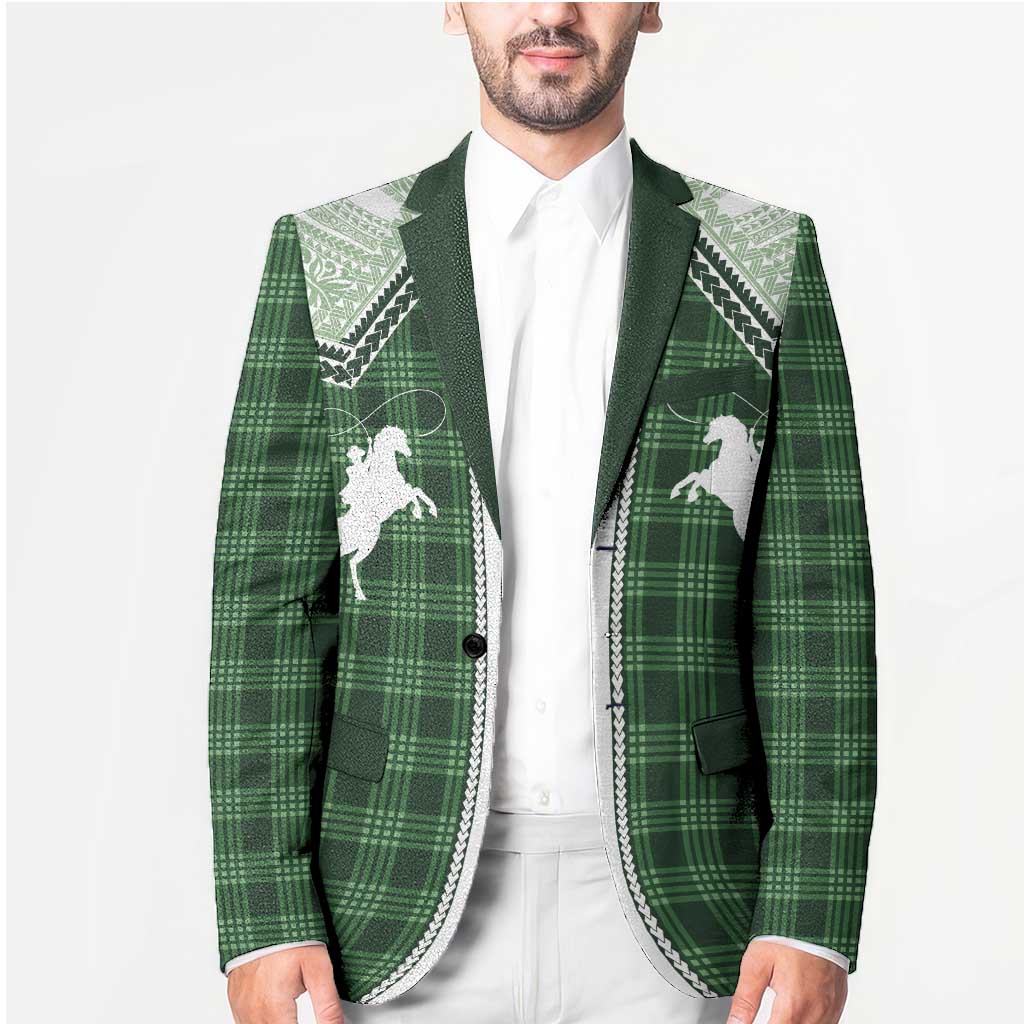 Aloha Hawaii Cowboys Paniolo Blazer Forest Green Palaka LT7 - Polynesian Pride