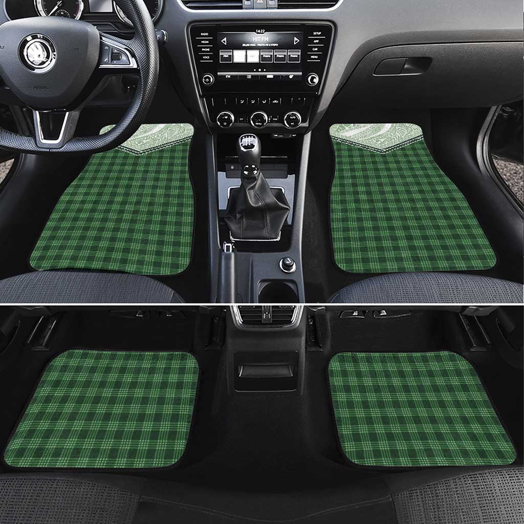 Aloha Hawaii Cowboys Paniolo Car Mats Forest Green Palaka LT7 Set 4pcs Dark Green - Polynesian Pride