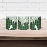Aloha Hawaii Cowboys Paniolo Ceramic Mug Forest Green Palaka LT7 - Polynesian Pride