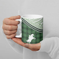 Aloha Hawaii Cowboys Paniolo Ceramic Mug Forest Green Palaka LT7 - Polynesian Pride