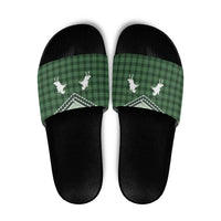 Aloha Hawaii Cowboys Paniolo Slide Sandals Forest Green Palaka LT7 Dark Green - Polynesian Pride