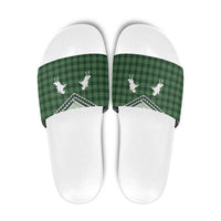 Aloha Hawaii Cowboys Paniolo Slide Sandals Forest Green Palaka LT7 Dark Green - Polynesian Pride
