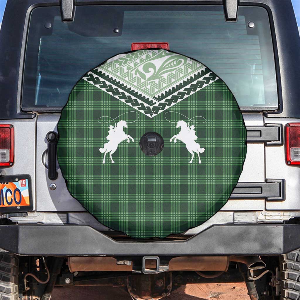 Aloha Hawaii Cowboys Paniolo Spare Tire Cover Forest Green Palaka LT7 Dark Green - Polynesian Pride