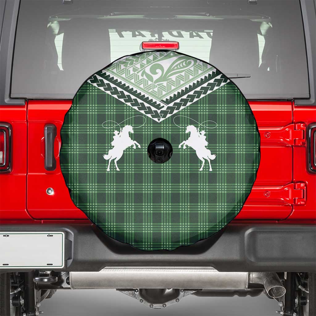Aloha Hawaii Cowboys Paniolo Spare Tire Cover Forest Green Palaka LT7 - Polynesian Pride