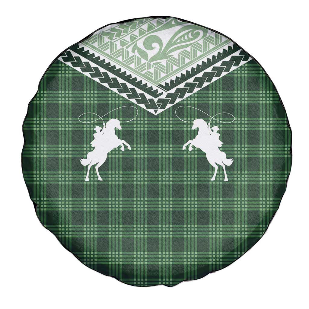Aloha Hawaii Cowboys Paniolo Spare Tire Cover Forest Green Palaka LT7 - Polynesian Pride