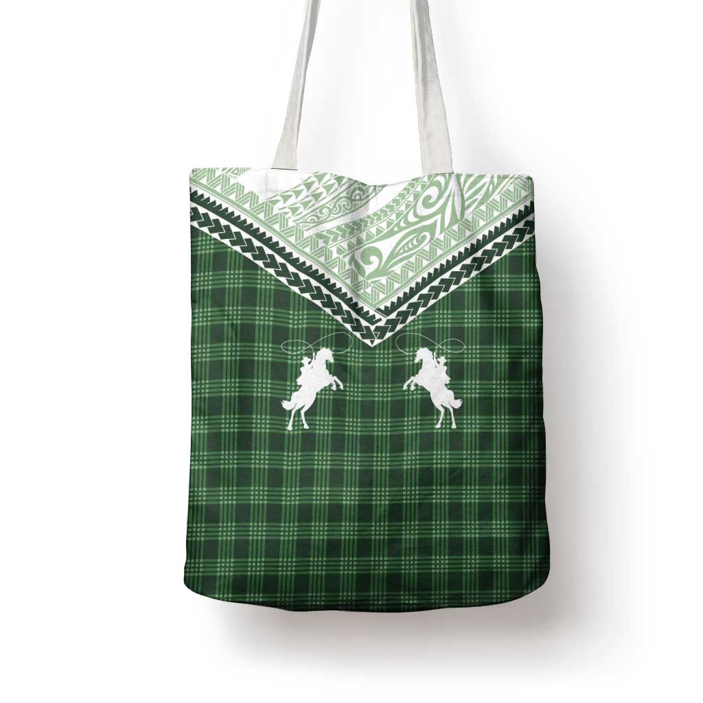 Aloha Hawaii Cowboys Paniolo Tote Bag Forest Green Palaka LT7 - Polynesian Pride