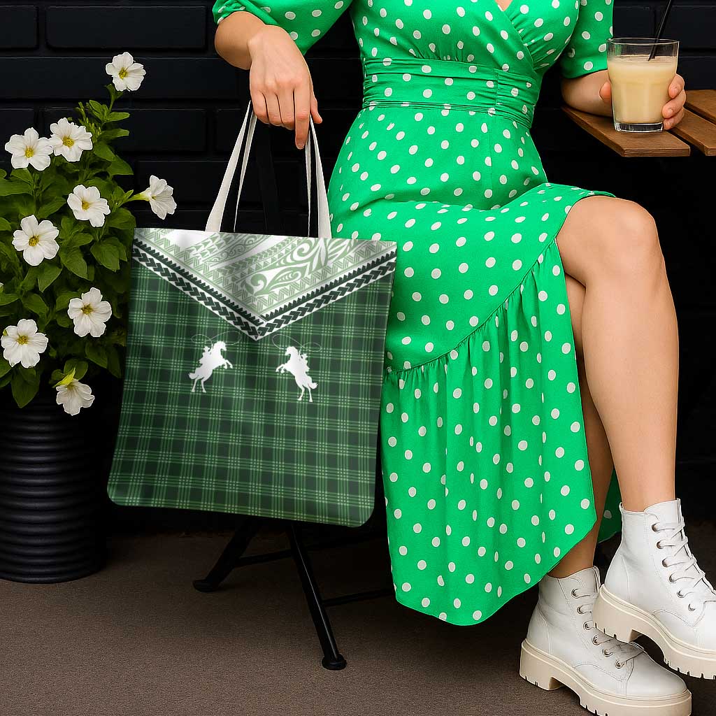 Aloha Hawaii Cowboys Paniolo Tote Bag Forest Green Palaka LT7 - Polynesian Pride
