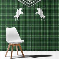Aloha Hawaii Cowboys Paniolo Window Curtain Forest Green Palaka LT7 - Polynesian Pride