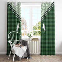 Aloha Hawaii Cowboys Paniolo Window Curtain Forest Green Palaka LT7 - Polynesian Pride