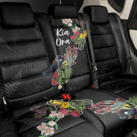 Kia Ora New Zealand Floral Back Car Seat Cover Black LT7 - Polynesian Pride