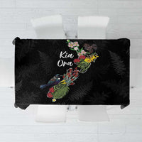 Kia Ora New Zealand Floral Tablecloth Black LT7 Black - Polynesian Pride