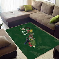Kia Ora New Zealand Floral Area Rug Sage Green LT7 - Polynesian Pride