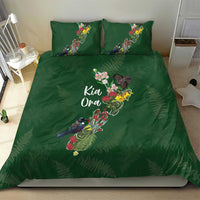 Kia Ora New Zealand Floral Bedding Set Sage Green LT7 - Polynesian Pride