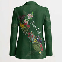 Kia Ora New Zealand Floral Personalized Blazer Sage Green LT7 - Polynesian Pride