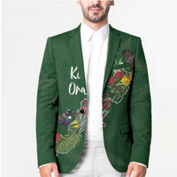 Kia Ora New Zealand Floral Personalized Blazer Sage Green LT7 - Polynesian Pride