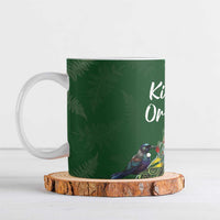 Kia Ora New Zealand Floral Ceramic Mug Sage Green LT7 Sage Green - Polynesian Pride