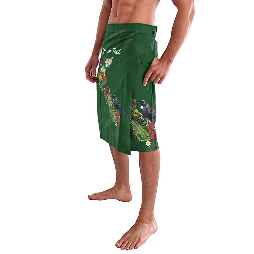 Kia Ora New Zealand Floral Personalized Lavalava Sage Green LT7 - Polynesian Pride