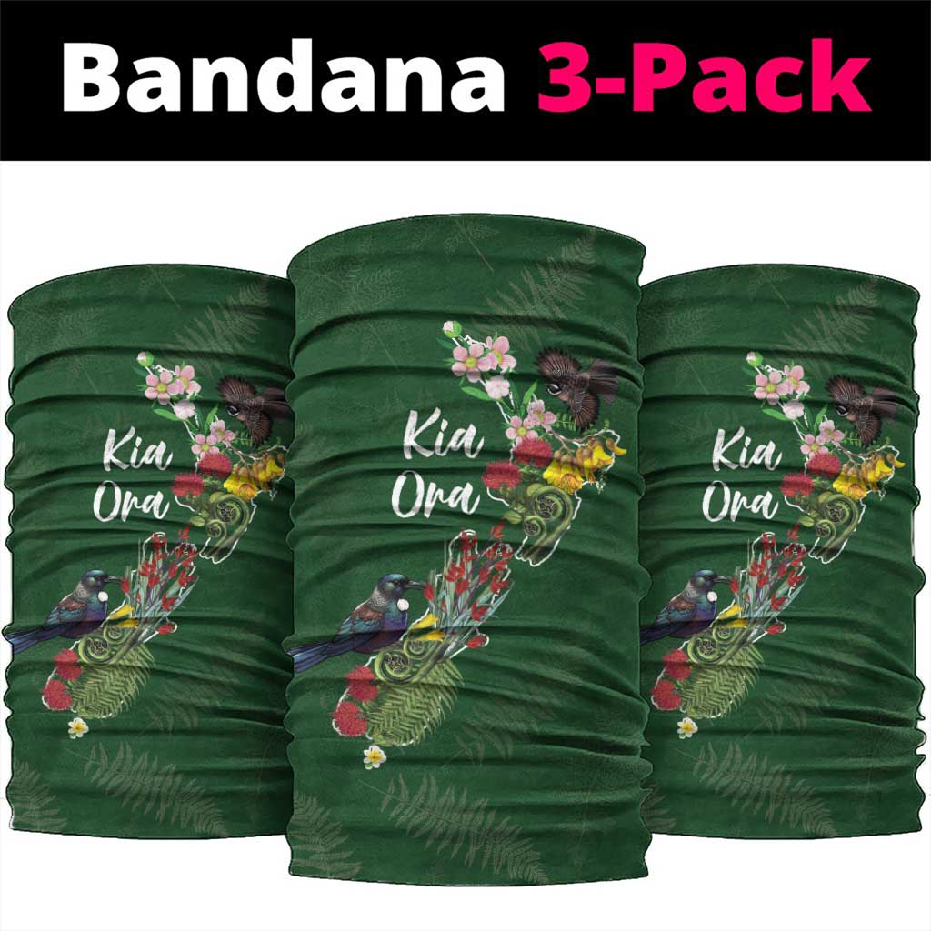 Kia Ora New Zealand Floral Neck Gaiter Sage Green LT7 package One Size: 25*50cm Sage Green - Polynesian Pride
