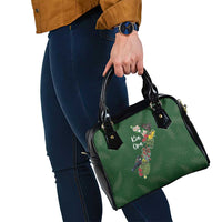 Kia Ora New Zealand Floral Shoulder Handbag Sage Green LT7 - Polynesian Pride