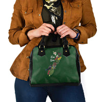 Kia Ora New Zealand Floral Shoulder Handbag Sage Green LT7 - Polynesian Pride