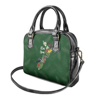 Kia Ora New Zealand Floral Shoulder Handbag Sage Green LT7 - Polynesian Pride