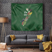 Kia Ora New Zealand Floral Tapestry Sage Green LT7 Sage Green - Polynesian Pride