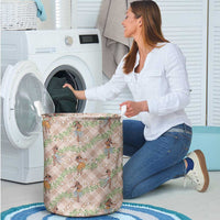 Beige Palaka Hula Girls Seamless Hawaii Aloha Laundry Basket LT7 - Polynesian Pride