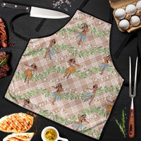 Beige Palaka Hula Girls Seamless Hawaii Aloha Apron LT7 Beige - Polynesian Pride