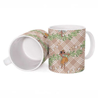 Beige Palaka Hula Girls Seamless Hawaii Aloha Ceramic Mug LT7 - Polynesian Pride
