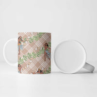 Beige Palaka Hula Girls Seamless Hawaii Aloha Ceramic Mug LT7 - Polynesian Pride