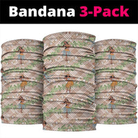 Beige Palaka Hula Girls Seamless Hawaii Aloha Neck Gaiter LT7 package One Size: 25*50cm Beige - Polynesian Pride