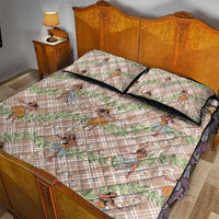 Beige Palaka Hula Girls Seamless Hawaii Aloha Quilt Bed Set LT7 - Polynesian Pride