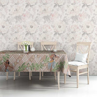 Beige Palaka Hula Girls Seamless Hawaii Aloha Tablecloth LT7 - Polynesian Pride