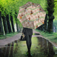 Beige Palaka Hula Girls Seamless Hawaii Aloha Umbrella LT7 - Polynesian Pride
