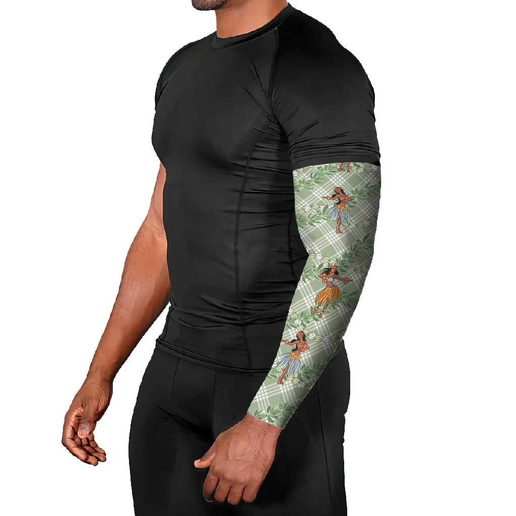 Mint Palaka Hula Girls Seamless Hawaii Aloha Arm Sleeves LT7 - Polynesian Pride