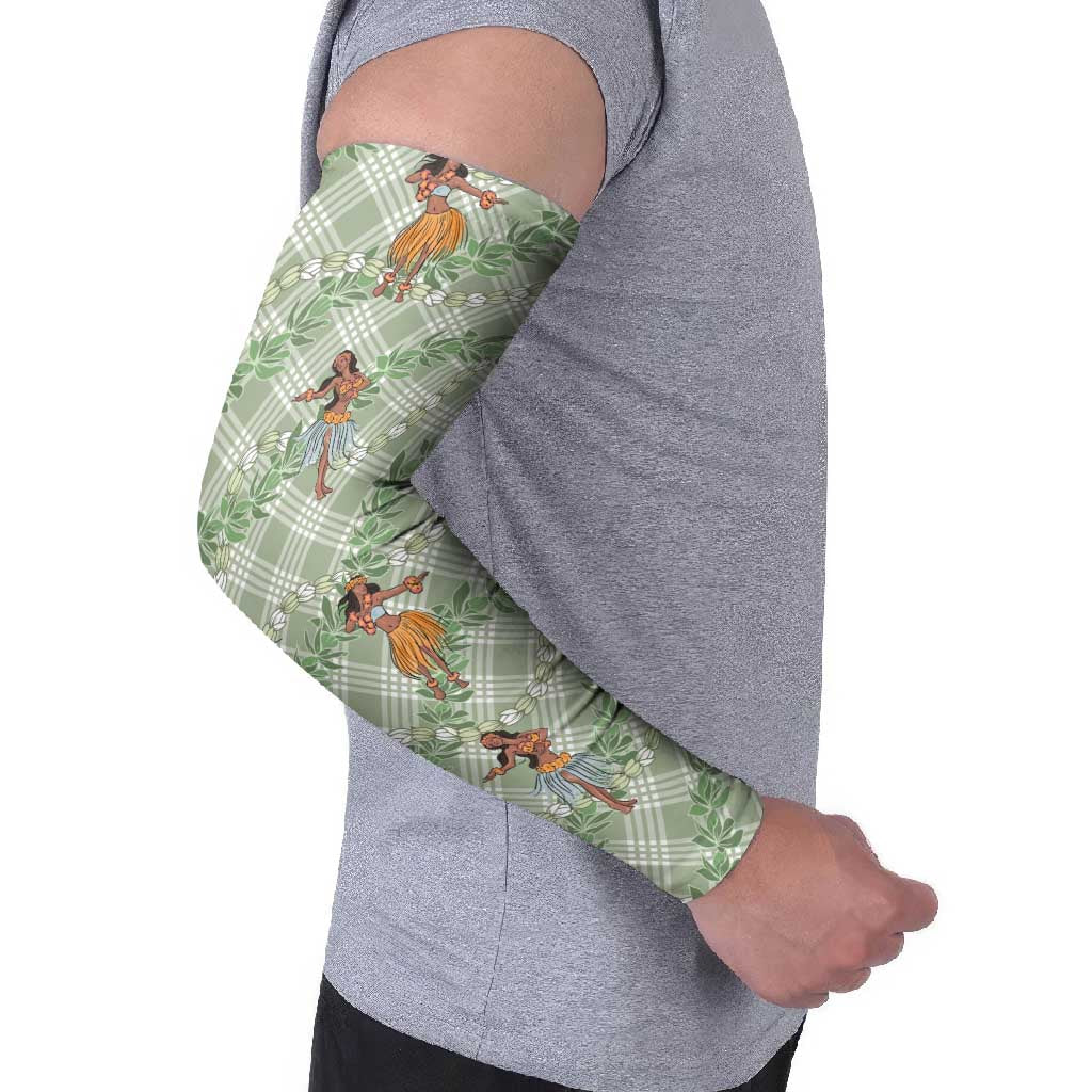 Mint Palaka Hula Girls Seamless Hawaii Aloha Arm Sleeves LT7 - Polynesian Pride