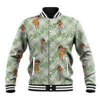 Mint Palaka Hula Girls Seamless Hawaii Aloha Baseball Jacket LT7 Unisex Mint - Polynesian Pride