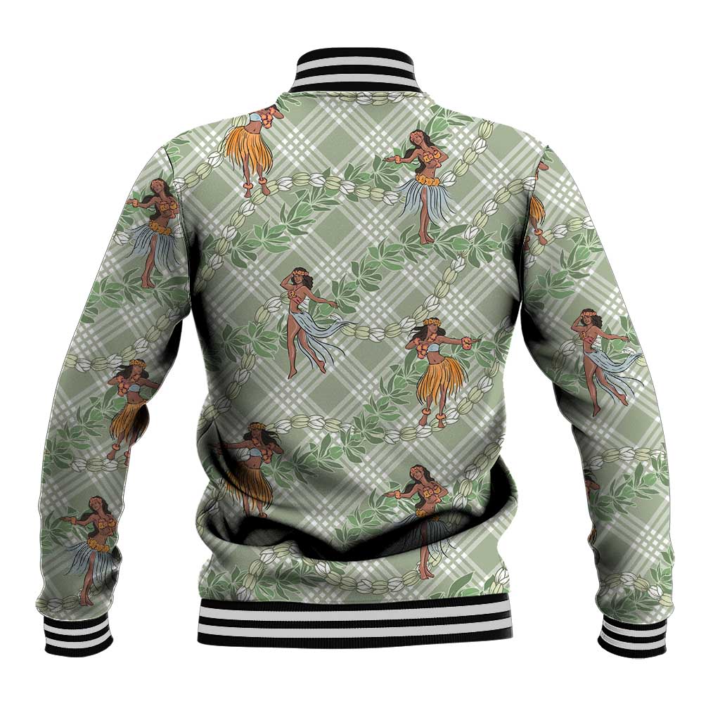 Mint Palaka Hula Girls Seamless Hawaii Aloha Baseball Jacket LT7 - Polynesian Pride